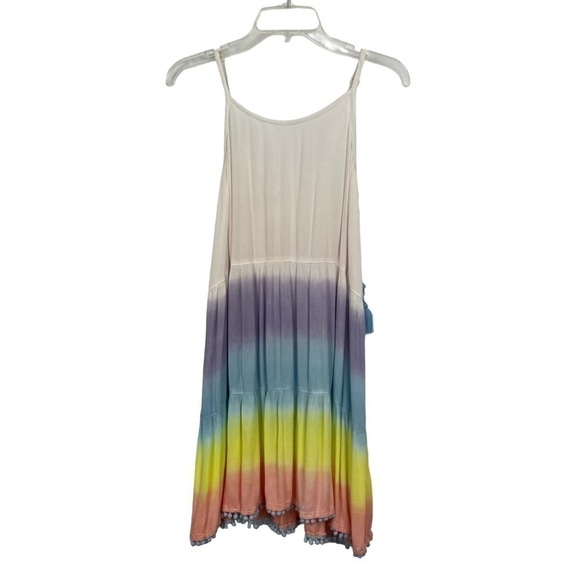 JUSTICE Girl’s Swimsuit Cover-Up Sz 14/16 Multi Colors Adjustable Straps - Picture 1 of 12